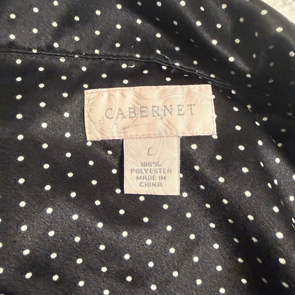 Cabernet Black and White Polka Dot Fabric - Picture 7 of 14
